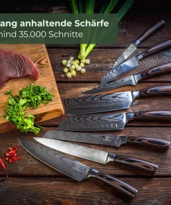 Advanced Messerset 8-teilig + Free Kochkurs and eBook