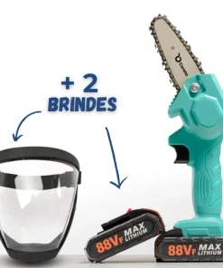 Battery Electric Chain Saw Kit + Protective Mask
