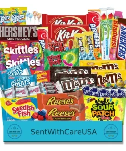 Ultimate Candy Box Birthday Candy Box - Candy Snack Box College Care Package | Dessert Cookies